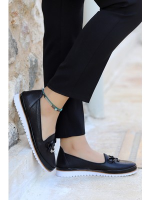 Ayakland Cns 1010 Kadın Günlük Babet Ayakkabı Siyah