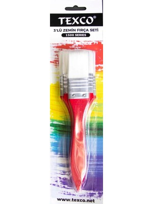 Texco 1500 Serisi Kırmızı Zemin Fırça Seti 3'lü – Dayanıklı Kıl Yapısı ile Uzun Ömürlü ve Etkili Temizlik