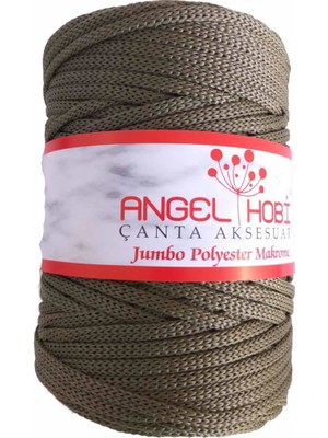 Angel Çanta Aksesuar Haki Yeşil  Renk 5 mm Jumbo Polyester Makrome