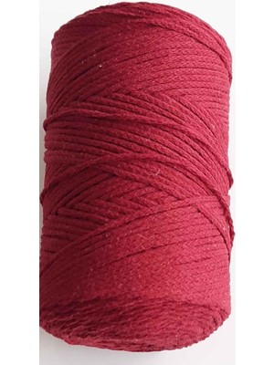 Angel Çanta Aksesuar Ince  Pamuk Makrome Bordo