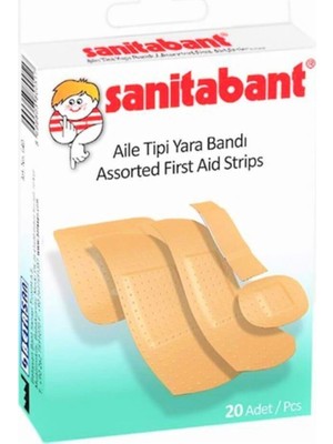 Sanitabant Aile Tipi Yarabandı 20 Adet Hafif ve Dayanıklı
