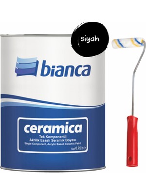 Bianca Ceramica Fayans Boyası Kullanıma Hazır 1 kg Siyah Rulo