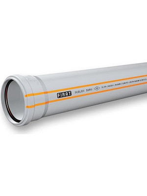 Fırat 50*250 mm Pvc Pimaş Dublex Atık Su Borusu 3.2 mm