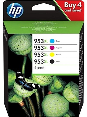 Hp 953XL 4 Renk Multipack Kartuş Takımı 3HZ52AE