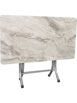 AldaGelsin Mermer Desenli Katlanabilir Masa (60*110)