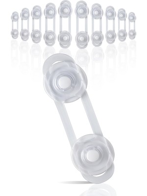 İdeal Baby Mini Çok Amaçlı Kilit - Kolay Montaj, Pratik Kullanım, Buzdolabı, Fırın ve Klozet ile Uyumlu, 10 Adet