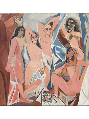 Movas Sanat Pablo Picasso Avignonlu Kadınlar Elmas Mozaik Tablo / Mozaik Puzzle 50X50CM E20203065M