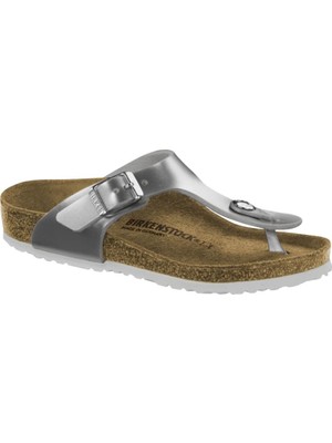 Birkenstock Gizeh Çocuk Terlik - Electric Metallic Silver