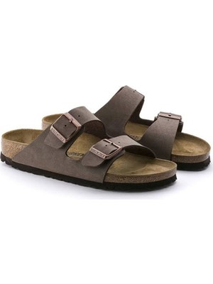 Birkenstock Arızona Bf Nubuk Kahverengi Unisex Terlik 151183-20198