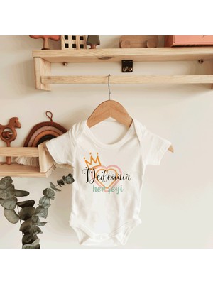 Limon Unisex Dedesinin Her Şeyi Yazılı Kısa Kol Organik Bebek Body Zıbın