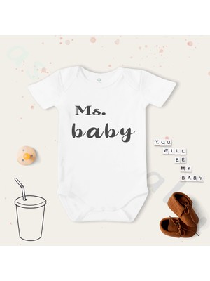 Limon Ms. Baby Desenli Organik Bebek Body Zıbın