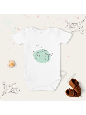 Limon Unisex Mantar Desenli Organik Bebek Body Zıbın