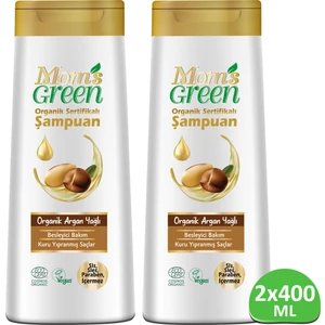 Mom's Green 2'li Set Organik Argan Yağlı Şampuan 400 +400 ml