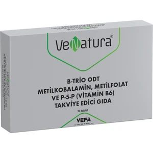 B-Trio Odt Metilkobalamin, Metilfolat ve P-5-P (Vitamin B6) Takviye Edici Gıda