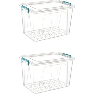 NFM HOME Plastik Kapaklı Saklama Koruma Kabı 30 Lt 2 Adet