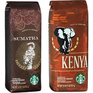 Sumatra ve Kenya 250 gr Çekirdek Kahve (2 Paket)