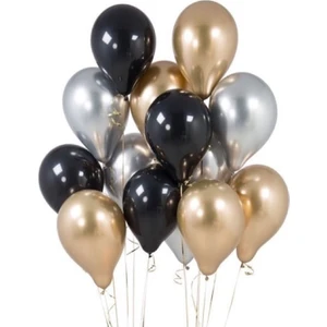 Parti Furyası Gold Gümüş  Siyah Krom  Balon Demeti
