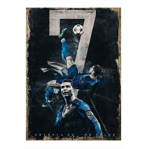 Cristiano Ronaldo Desenli Ahşap Tablo