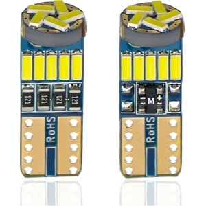 10 Adet T10 LED Ampül 12V W5W 15 Ledli Beyaz Renk