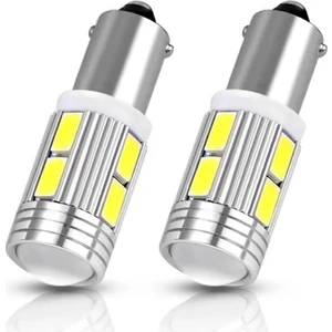 BA9S LED Ampül Mini Tek Duulu Geri Vites Park Plaka Tavam Aydinlatma 2400LM 12V 2 Adet Beyaz