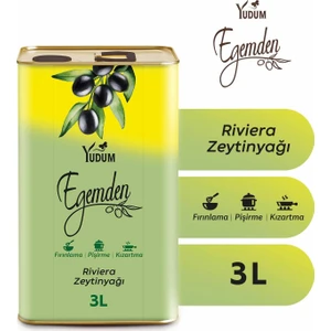 Egemden Riviera Zeytinyağı Teneke 3 LT