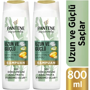 Uzun ve Güçlü Şampuan Bambu ve Biyotinli 400 ml x 2