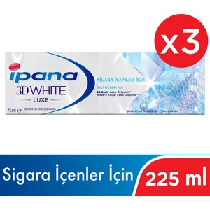 3D White Luxe Sigara Içenler Için Diş Macunu 225 ml ( 75ML x 3 )