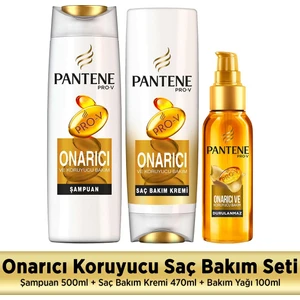 Onarıcı ve Koruyucu Set (Şampuan + Saç Kremi + Yağ)