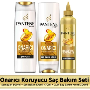 Onarıcı ve Koruyucu Bakım Seti (Şampuan + Krem + 7/24 Bakım Kremi)