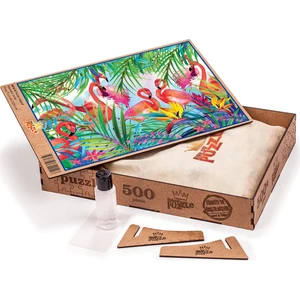 King Of Puzzle Flamingolar Ahşap Puzzle 500 Parça