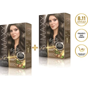 Maxx Deluxe Beauty Expert 8.11  Yoğun Açık Küllü Kumral 2'li Set Boya
