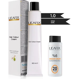 1.0  Siyah Krem Tüp Boya-20 V Oksidan 60 ml