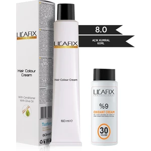 8.0  Açık Kumral Krem Tüp Boya-30 V Oksidan 60 ml
