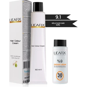 9.1  Küllü Açık Sarı Krem Tüp Boya-30 V Oksidan 60 ml