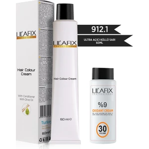 912.1  Ultra Açıcı Küllü Sarı Krem Tüp Boya-30 V Oksidan 60 ml