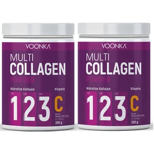 Multi Collagen Powder Hidrolize Kollajen (Tip I&ıı&ııı) ve Vitamin C Içeren Takviye Edici Gıda*2 Adet