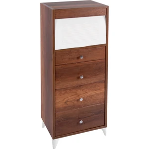 Ahşap Bombeli Çekmeceli Mutfak Kiler Dolabı Ekmeklik Barok Ceviz Kurulu