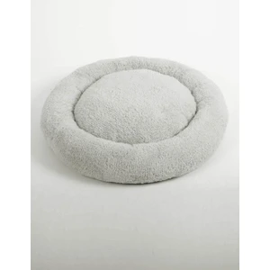 Cookie Pet Sherpa Polar Yıkanabilir Yuvarlak Köpek Kedi Yatağı 50 cm Açık Gri