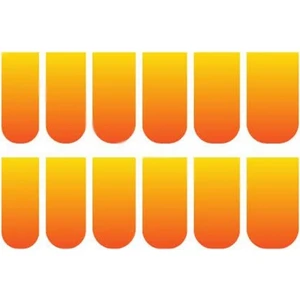 Artikel Sarı - Turuncu Ombre Tırnak Dövmesi, Tırnak Tattoo, Nail Art, Tırnak Sticker, Nail Sticker