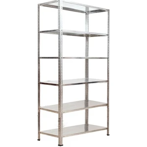 GalvanizRaf 6 Katlı Galvaniz Çelik Depo Arşiv Kiler Rafı 31x60x200