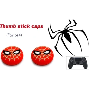 Ps4 Dualshock 4 2 Adet Spiderman Kabartma Desenli Analog Başlığı