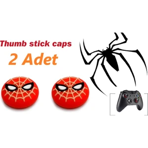 Xbox One 2 Adet Spiderman Kabartma Desenli Analog Başlığı