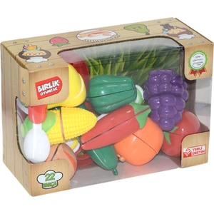 Birlik Toys URT007-KUTU-2A/B Kesilebilen Sebze/meyve Seti 22 Parça