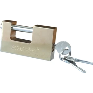 Pirinç 90 mm Çelik Kayar Milli Yassı Asma Kilit