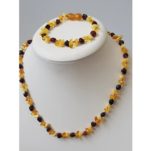 Kehribar Sarayı Damla Kehribar Kolye Bileklik Set Çocuk Model 40 cm Sertifikalı