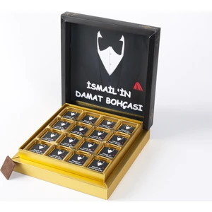 Topal Kadir İsme Özel Sargılı Madlen Damat Bohçası Çikolatası 32'li