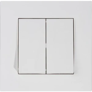 Komütatör Ikili Anahtar Rita Beyaz Mek + Tuş (Çerçeveli)