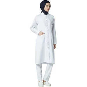 Kadın Tesettür Boy Doktor Öğretmen Önlüğü Laboratuvar Eczacı Hemşire Önlük