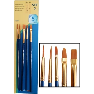Sentetik Fırça Seti Academy Dove 5'li Fırça Seti 1 Paket