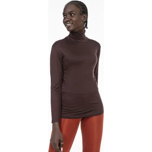 Disentis Modest Tam Balıkçı Uzun Kollu Viskon Kahverengi Body